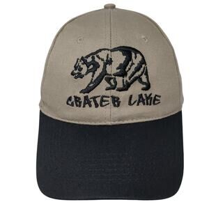 Crater Lake Strapback Baseball Cap Brown One Size Adjustable Embroidered Ace USA